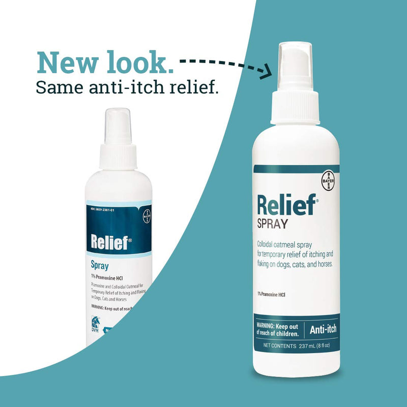 Relief Spray, temporary relief of itching and flaking, for dogs, cats and horses, 8 oz - PawsPlanet Australia