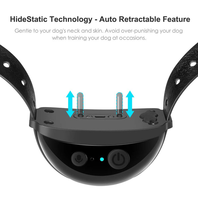 [Australia] - Petoffers Dr.Trainer Shock Collar for Dogs - Dog Training Collar with Remote, Waterproof Training Collar with Custom Recording Feature and HideStatic Technology, Up to 2600ft Range 