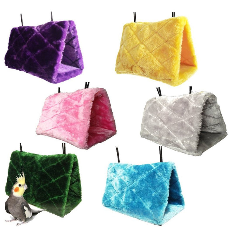 [Australia] - PIXNOR Bird Animal Plush Snuggle Hammock Hanging Snuggle Cave Happy Hut Hideaway - Size M (Yellow) Yellow 