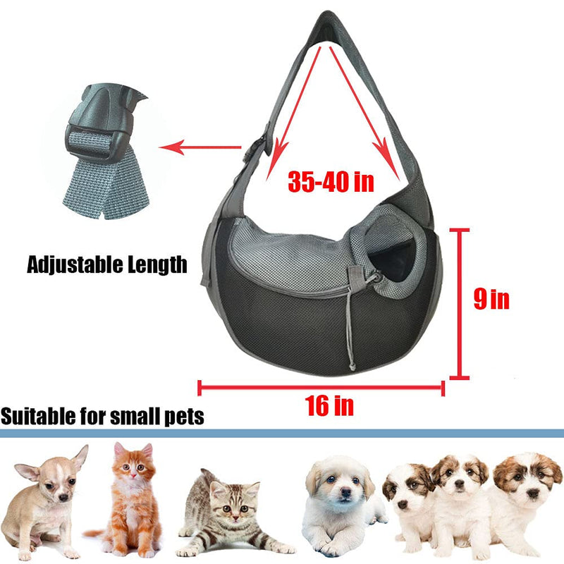 IFELISS Dog Carriers for Small Dogs, Breathable Mesh Travel Safe Puppy Sling, Adjustable Dog Sling Carrier for Small Dogs, Dog Purse, Dog Sling for Small Dogs Cats Black - PawsPlanet Australia