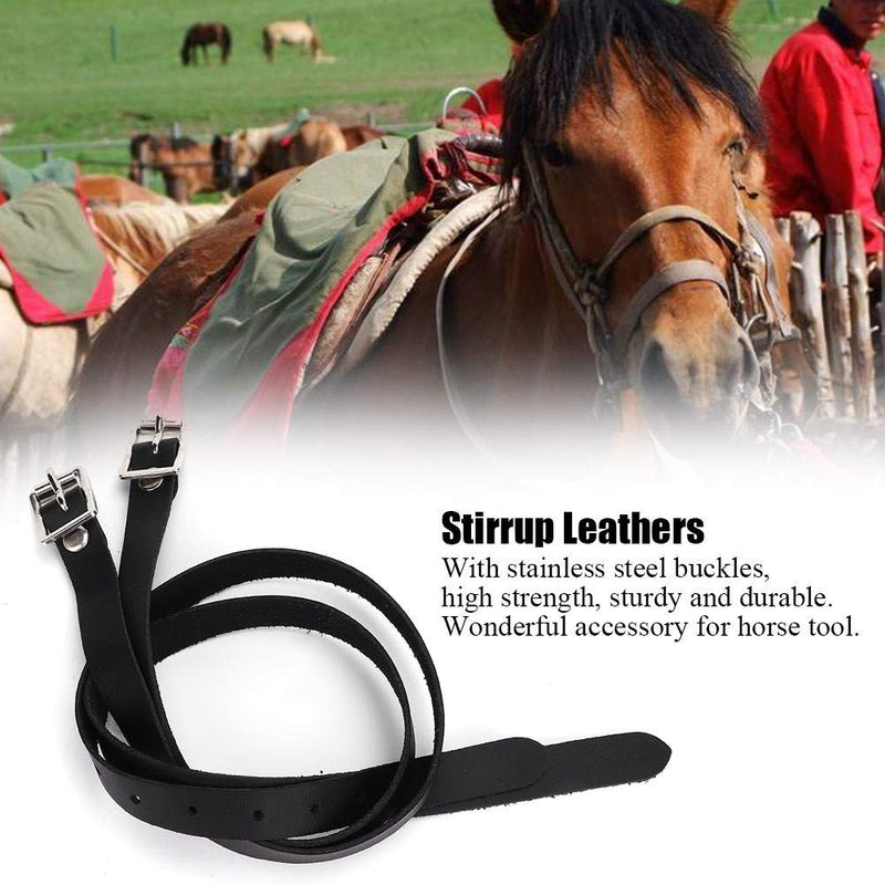 Spur Straps, 1 Pair 50cm Lengthen Leather Riding Straps with Stainless Steel Buckle for Horse Equestrian Riding Control - PawsPlanet Australia