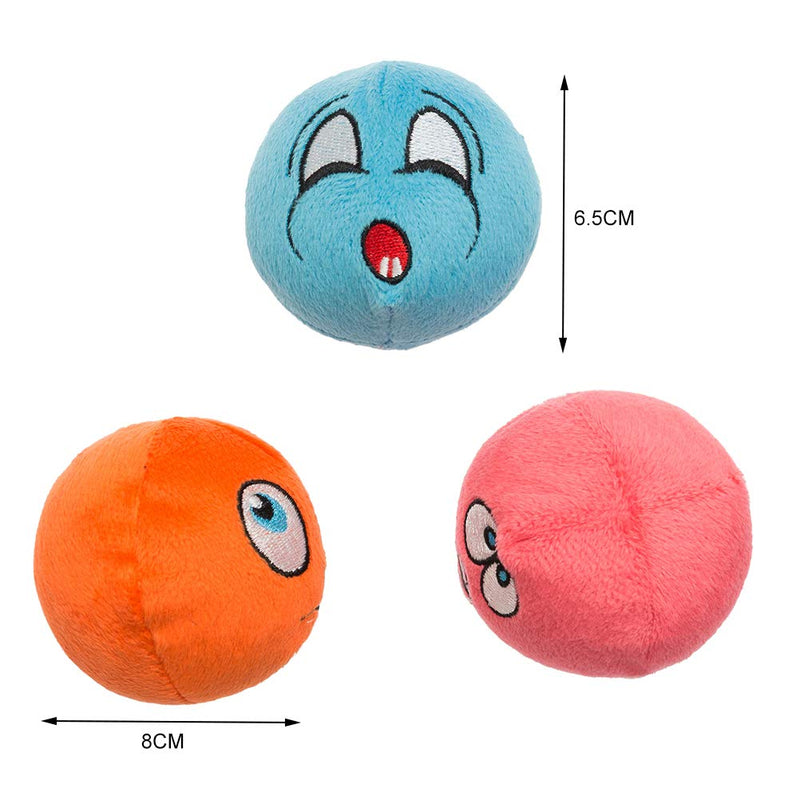 [Australia] - KOOLTAIL Dog Squeaky Toys Plush Balls 6 Pack - Small Dog Toys Cute Soft Interactive Chew Toy for Puppy Small Medium Dogs & Cats Combination I 