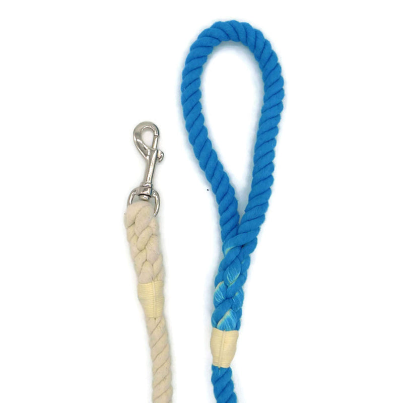 [Australia] - Sier 5ft Ombre Rope Dog Leash Braided Cotton Heavy Duty Strong Durable Multi-Colored Turquoise 