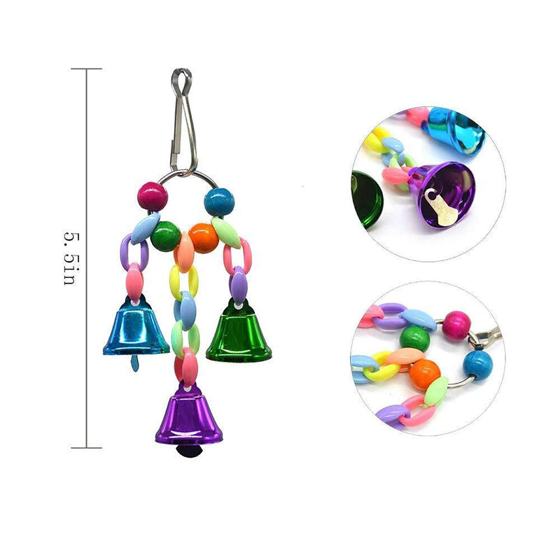 [Australia] - SHANTU 7 Packs Bird Swing Chewing Toys- Parrot Hammock Bell Toys Suitable for Small Parakeets, Cockatiels, Conures, Finches,Budgie,Macaws, Parrots, Love Birds 