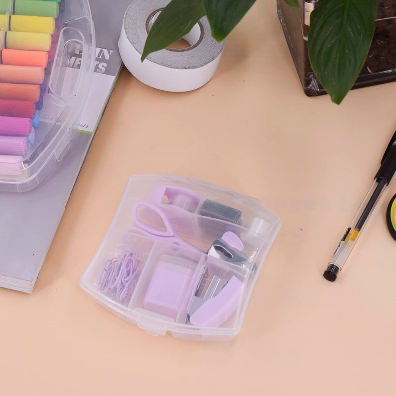 Mini Stapler Kit Office Supplies Kits - Includes Mini Stacker, Scissors, Staple Remover, Staples, Tape Dispenser (Purple) Purple - PawsPlanet Australia