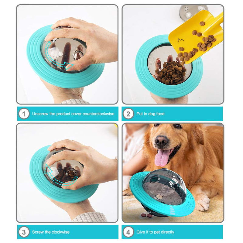 Achort Treat Dispensing Dog Toy, Dog Treat Ball Interactive Toys/Eating IQ Ball Dog for Small Medium Dogs and Cats (Blue) - PawsPlanet Australia