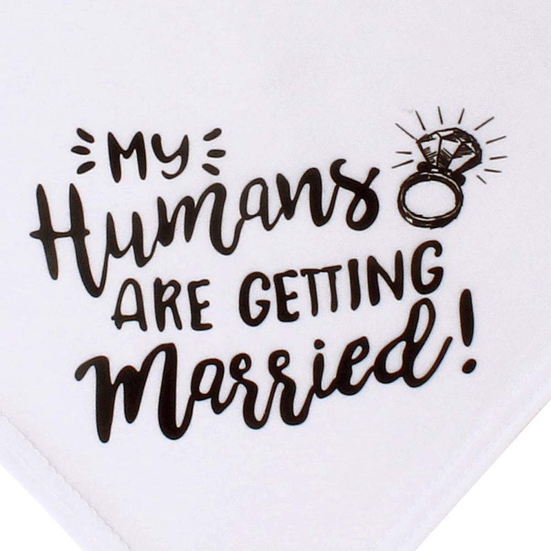 [Australia] - My Humans are Getting Married Dog Bandana, Wedding Dog Bandana, Dog Engagement Announcement, Wedding Photo Prop, Pet Scarf, Pet 2 pack 