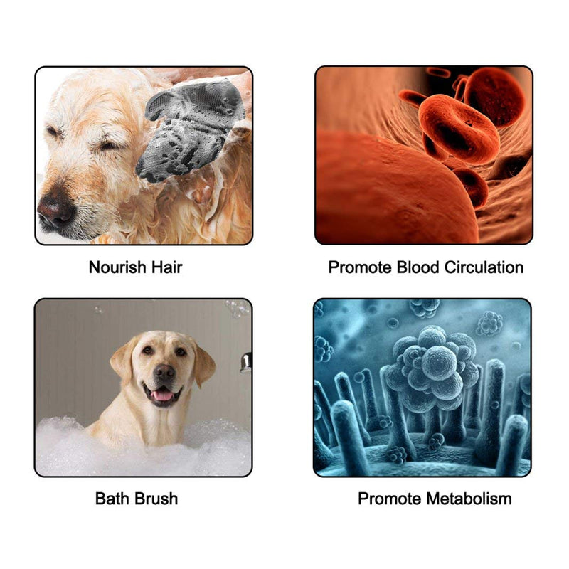 1 Pair Pet Brush Glove, Dioxide Pet Hair Glove, Pet Massage Hair Remover Grooming Glove Dog Cat - PawsPlanet Australia