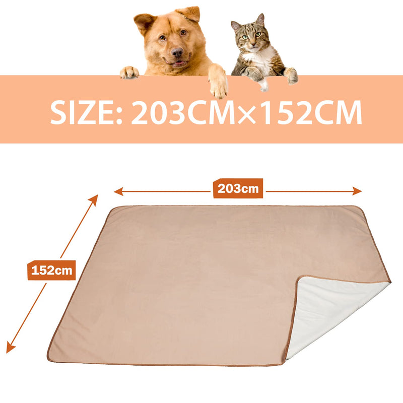 Catalonia Classy Waterproof Blanket for Sofa, Washable Couch Cover Bed Protector, Reversible Soft Blanket Throw for dogs 203 x 152cm Dk Taupe/Lt Taupe Dk Taupe / Lt Taupe - PawsPlanet Australia