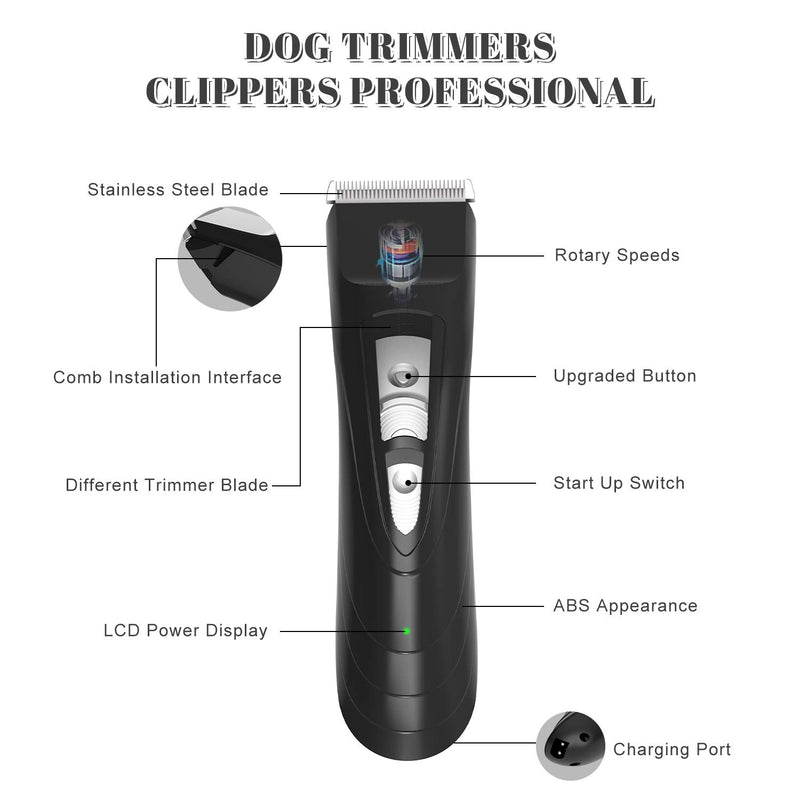 Comgoo Dogs Nail Grinder Pet Claw Trimmer Clipper,Electric Portable Rechargeable Gentle Painless Paws Grooming Shaping Smoothing for Small Medium Large Dogs PS101 - PawsPlanet Australia