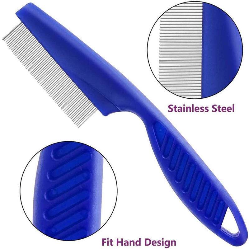 4 Pcs Pet Comb for Cat Dog Flea Lice Tear Stain Remover Combs Fine Tooth Grooming Removal Tool - PawsPlanet Australia