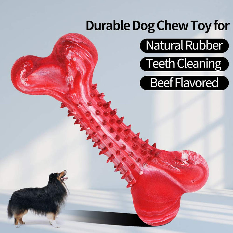 [Australia] - JOYDODY Dog Chew Toys for Aggressive Chewers | Dog Bone Toothbrush Stick for Large Dog Chew Toys & Puppy Dog Toys - Durable Natural Rubber Pet Chews Toy (Beef Flavor) Big 