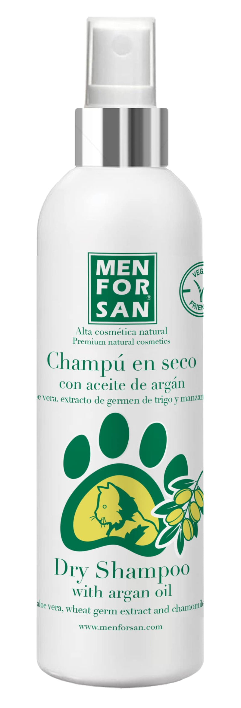 MENFORSAN dry shampoo with argan oil for cats, 250ml - PawsPlanet Australia