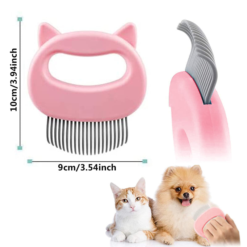 3 Pcs Cat Dog Comb,Hair Grooming Massage Pet Shell Combs,Soft Detangling Deshedding Brush,Removing Matted Tangled Fur and Short Long Loose Hairs,Dematting Shedding Tool for Cat Dog Rabbit - PawsPlanet Australia