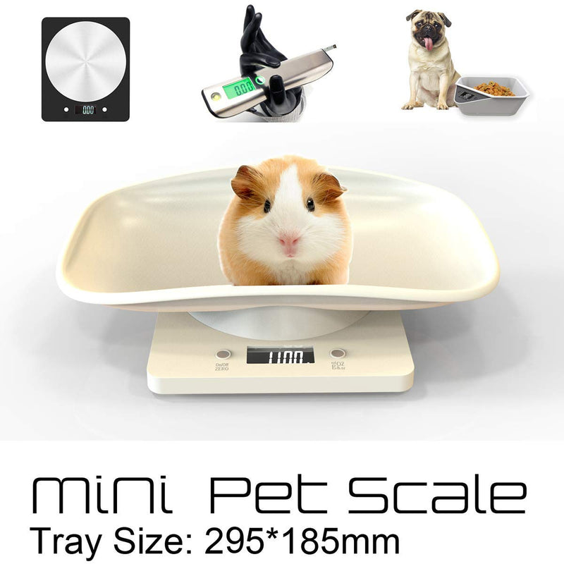 Ulable 10 kg Digital Pet Scale, Electronic Scales for Baby Animals, Puppies, Kittens, Kitchen Scale, Tape Measure, Units g/ml/oz/lb.oz Conversion, for Newborn Cats, Dogs, Hamsters, Vegetables, Fruit - PawsPlanet Australia