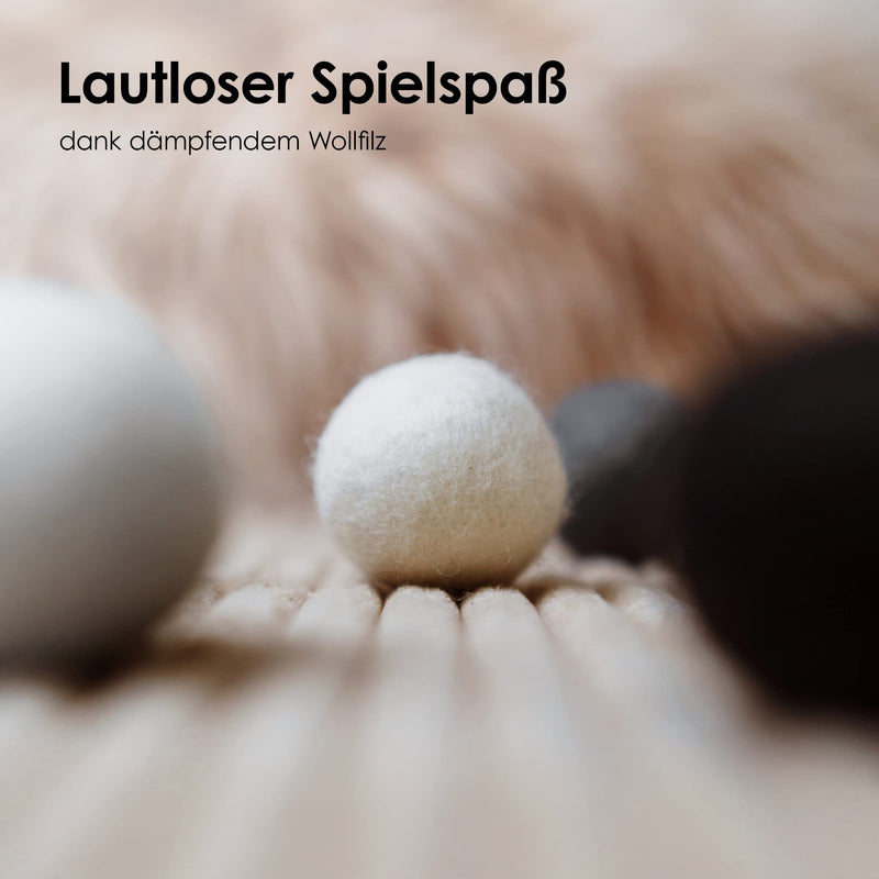 LucyBalu® felt balls for cats I cat toys I cat balls made of felt | Cat toys made from 100% wool I natural toys for cats | Play balls for cats fair from Nepal | 6 pieces | Gray - PawsPlanet Australia