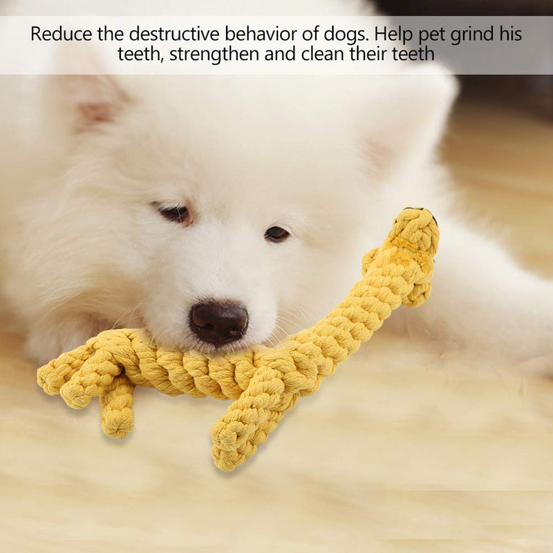 Dog Rope Toys Cute Dog Chew Toy Cotton Rope Bite Resistant Giraffe Design Pet Teeth Cleaning Gifts - PawsPlanet Australia