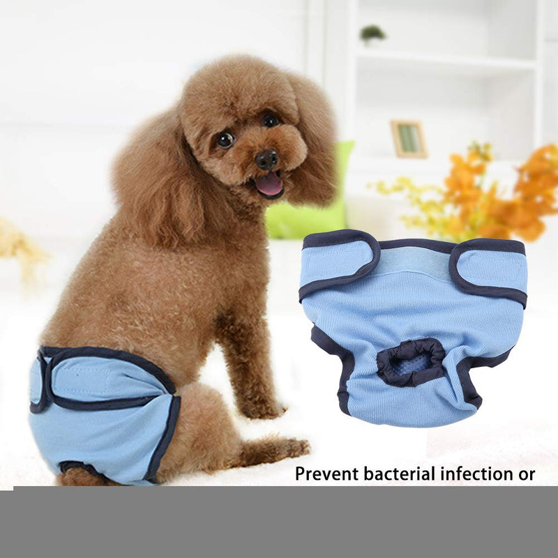 Oumefar Reusable Dog Physiological Pant Female Dog Underwear Pet Sanitary Diaper Sanitary Shorts Panties for Female and Male Dog(XL-Blue) XL Blue - PawsPlanet Australia