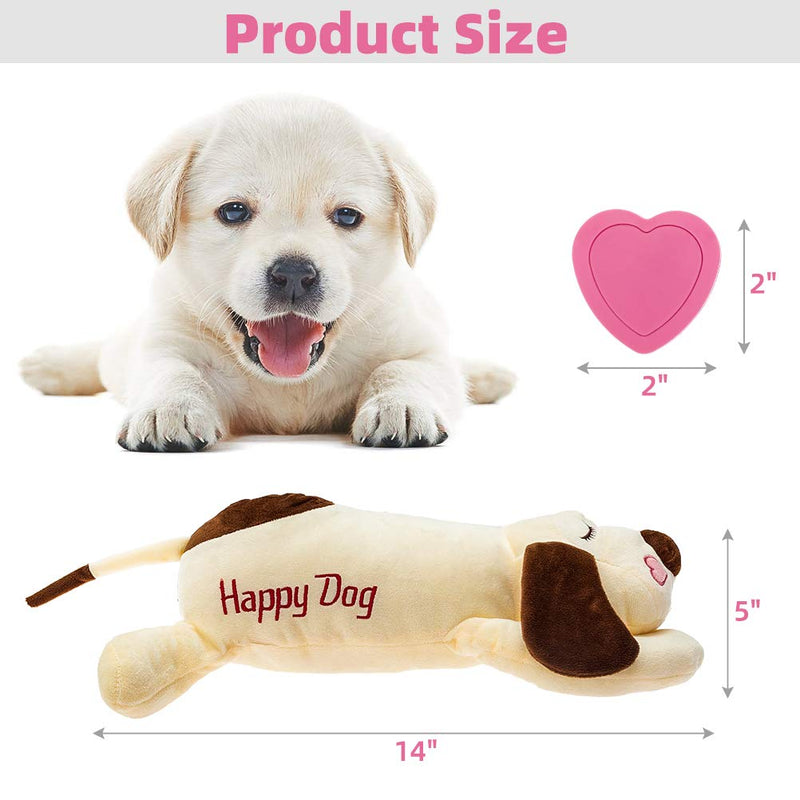 Dog Heartbeat Toy for Anxiety Relief, Calming Puppy Behavioral Training Aid Toy Puppy Dog Pals Toys Pet Companion Pillow - PawsPlanet Australia