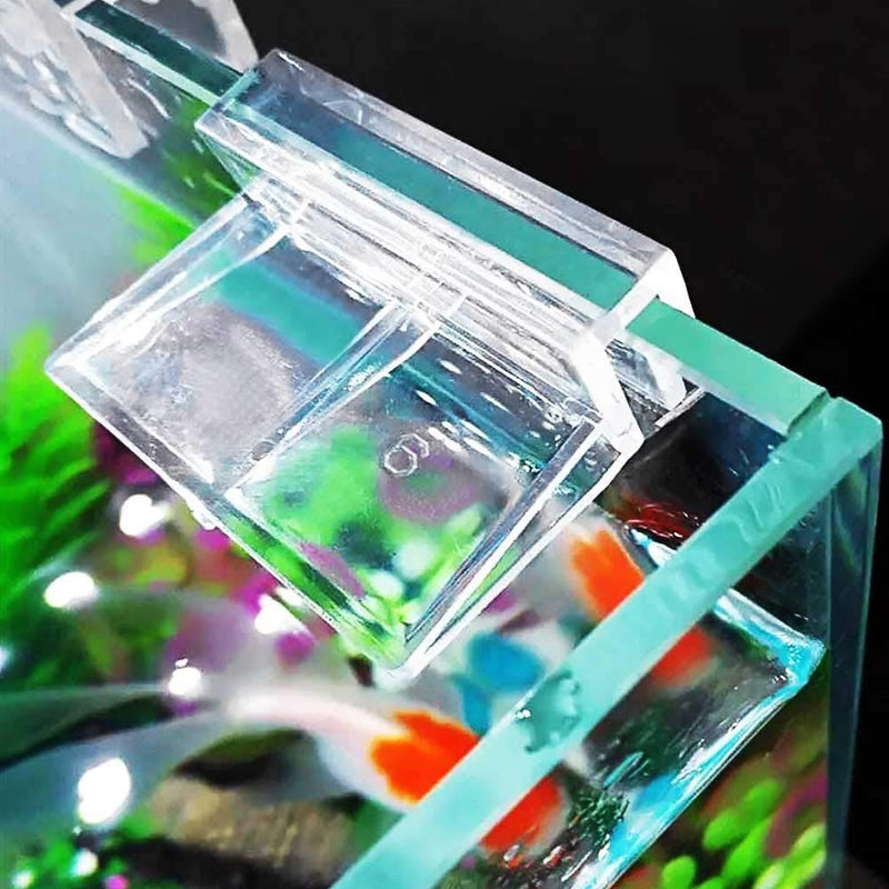 Seully 20 Pcs Fish Tank Glass Cover Clips,Cover Bracket for Fish Tank Aquarium,Fish Tank Acrylic Support Holder,Multifunctional Universal Lid Clips,Suitable for 5-6mm Glass,Clear - PawsPlanet Australia
