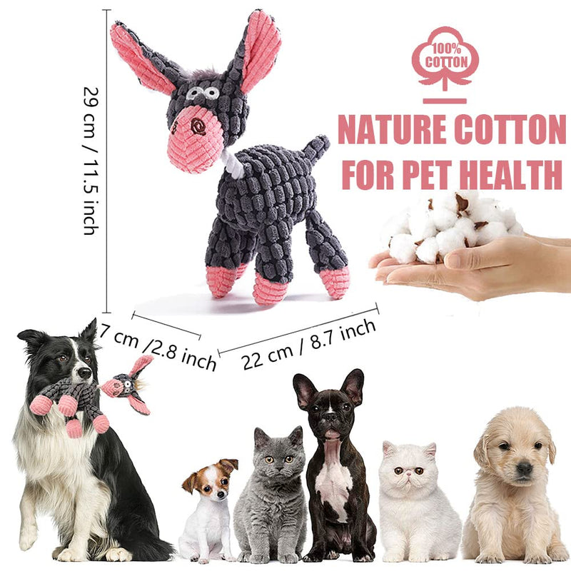 Donkey Soft Dog Toys for Small Medium Dogs Squeaky Dog Toys Plush Puppy Toy - PawsPlanet Australia
