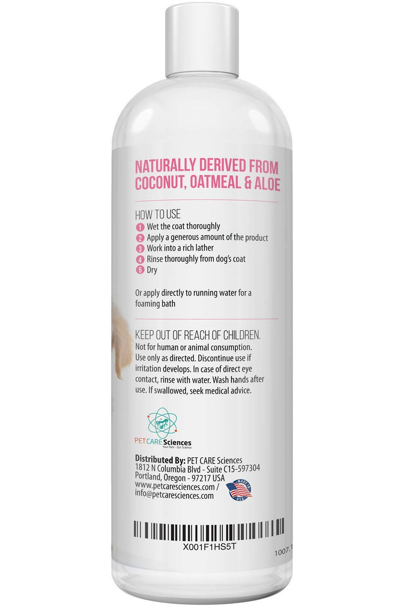 [Australia] - PET CARE Sciences Tearless Puppy Shampoo Gentle and Sensitive, Coconut Oil, Oatmeal and Aloe Dog Shampoo and Conditioner, Made in The USA, 16 fl oz 