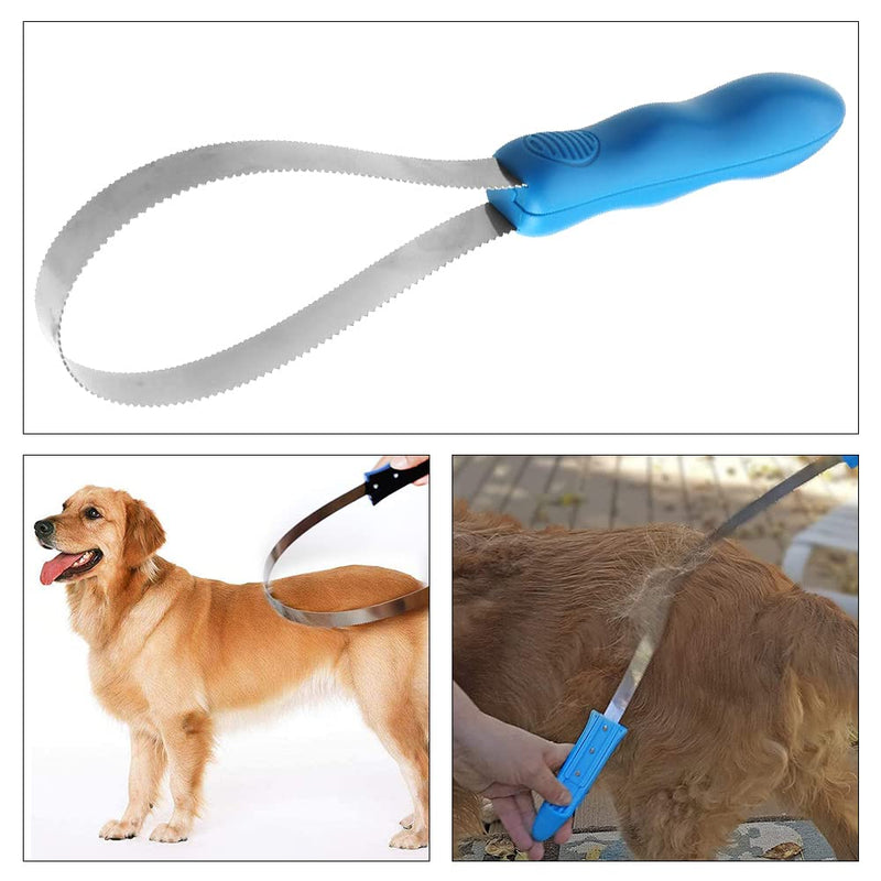 Dual-Sided Shedding Blade Shedding Blade Horse Hair Brush Horse Shedding Tool Dog Grooming Tool with Soft Touch Grip Handle for Pets Grooming Tool - PawsPlanet Australia