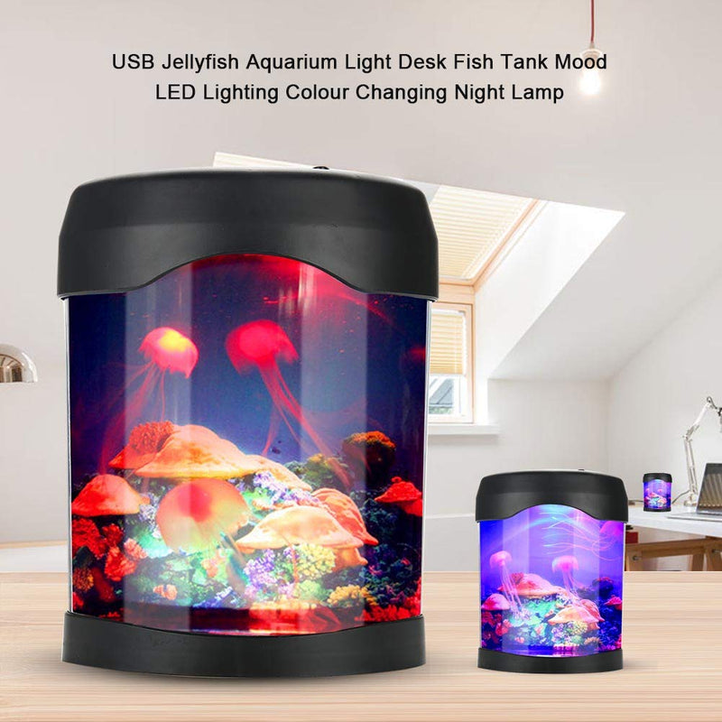 [Australia] - USB LED Mini Desktop Artificial Jellyfishes Lamp Color Changing Light Effects Aquarium Mood Lamp 