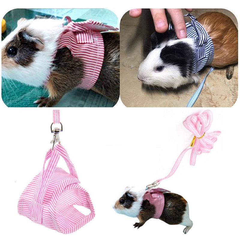 Small Animal Harness Leash Ferret Harness Outdoor Walking Vest Harness for Chinchilla Rat Squirrel Hedgehog Ferret Outdoor Walking Clothes (PInk S) - PawsPlanet Australia