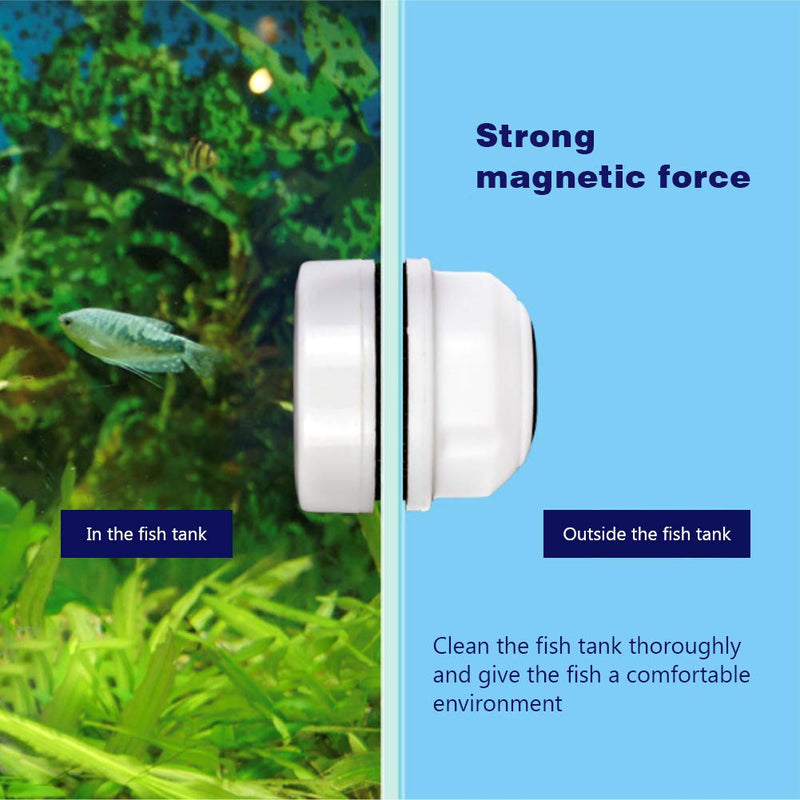 [Australia] - KASAN Algae Scrapers Aquarium Glass Cleaner Magnetic Brush Suitable for Small Fish Tank WHITE 