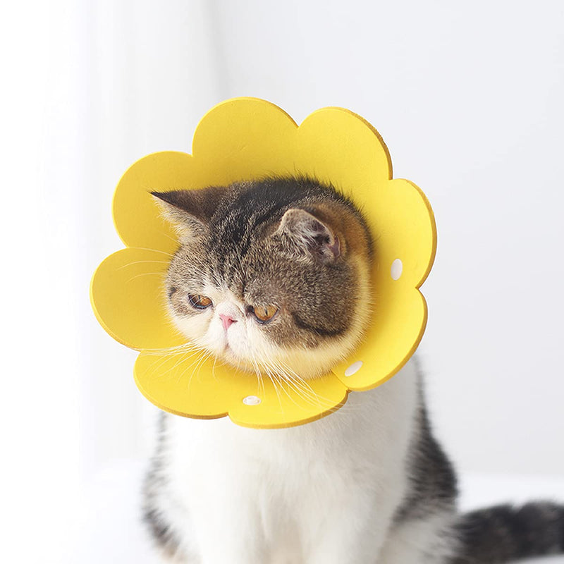 NC Pet Neck Brace 3PCS TAIZER Neck Brace Cat Neck Brace Dog Protective Collar Cone Collars Made of Plastic Adjustable Collar After Surgery or Wound in Yellow Pink Orange - PawsPlanet Australia