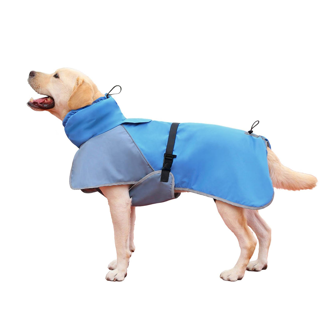 NAMSAN Dog Raincoat Waterproof Dog Rain Jacket Winter Dog Coat Adjustable Dog Jacket with Reflective Strips Suitable for Medium and Large Dogs - 5XL - PawsPlanet Australia