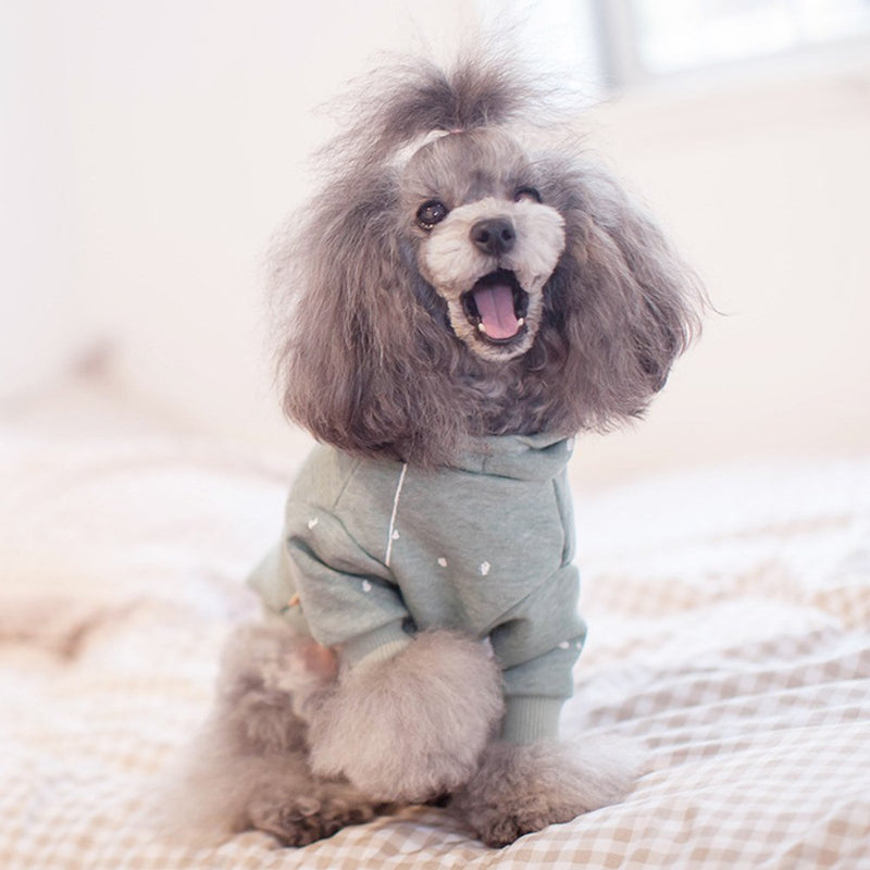 [Australia] - BONDOGLAND Dog Hoodies Pet Jumpsuit Kitty Clothes Puppy Pjs Sweater Tracksuit for Small Dogs Cat S(Chest11.8"-13.77", 2.5-4 lb) 