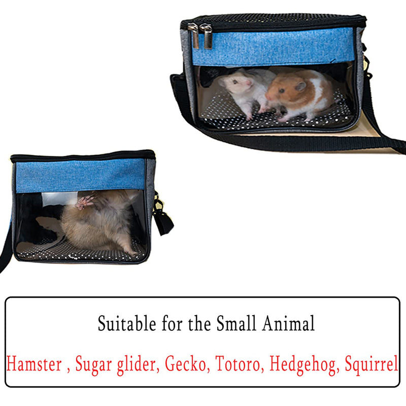 Guinea Pig Carrier Bag Breathable Mesh Top Small Animals Outgoing Bag Portable Small Pets Travel Bag Suitable for Hamster Squirrels Hedgehog Chameleon - PawsPlanet Australia