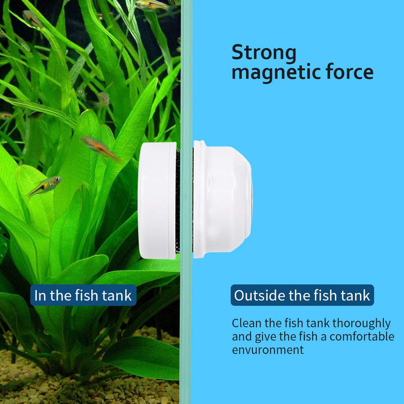 [Australia] - Skoye Fish Tank Glass Cleaner,Magnetic Aquarium Algae Glass Cleaner Scrubber Floating Clean Brush Suitable 