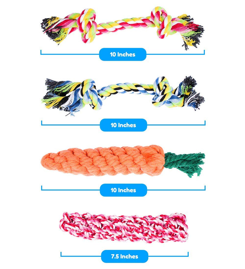 Pacific Pups Products - Dog Rope Toys for Aggressive CHEWERS - Set of 11 Nearly Indestructible Dog Toys - Bonus Giraffe Rope Toy - Benefits NONPROFIT Dog Rescue - PawsPlanet Australia