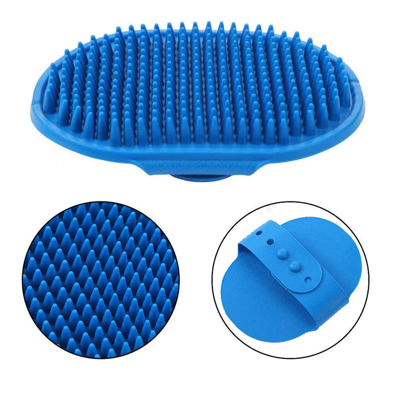 YGHH 2 Pieces Dogs Comb and Brush, Grooming Brush for Dog & Cat, Dog Shampoo Brush, Pet Double Sided Comb, Double Hexagon Bamboo TPR Pet Bath Massage Brush for Dogs, Cats with Short or Long Hair - PawsPlanet Australia