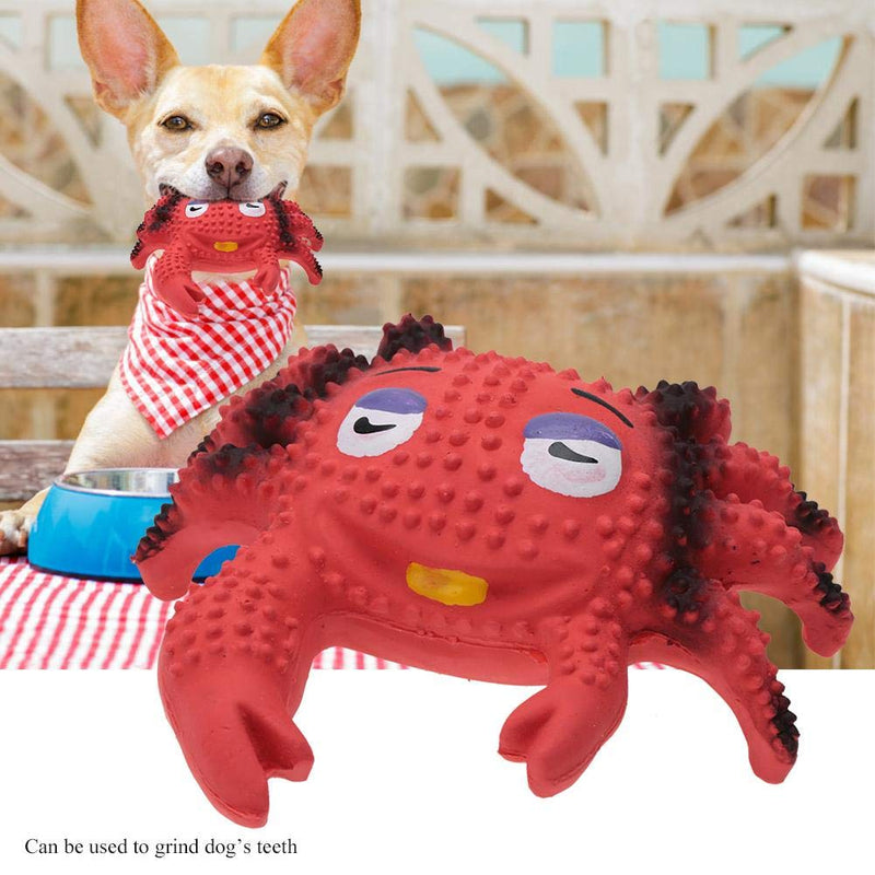 TOPINCN Dog Chewing Toy Colorful Durable Latex Pet Toy Cute Cartoon Safe Teething Biting for Puppy Small And Medium Dogs(Crab) Crab - PawsPlanet Australia