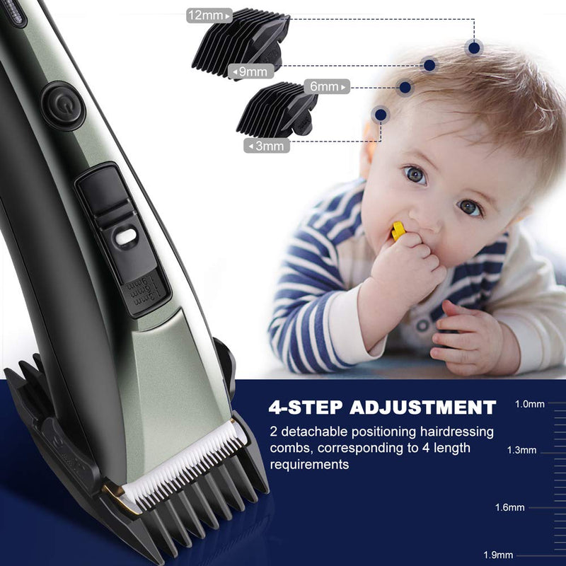 [Australia] - AIBORS Professional Cordless Hair Clippers for Men/Women/Kids/Baby/Barber Grooming Haircut Kit, Quiet Rechargeable Home Hair Trimmer 