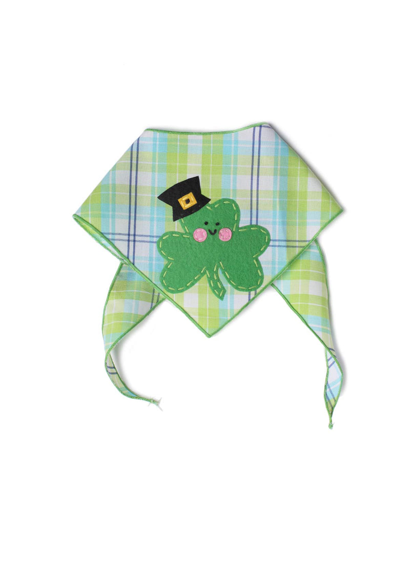 [Australia] - Tail Trends St. Patricks Day Dog Bandanas with Designer Applique for Medium to Large Sized Dogs - 100% Cotton Shamrock 