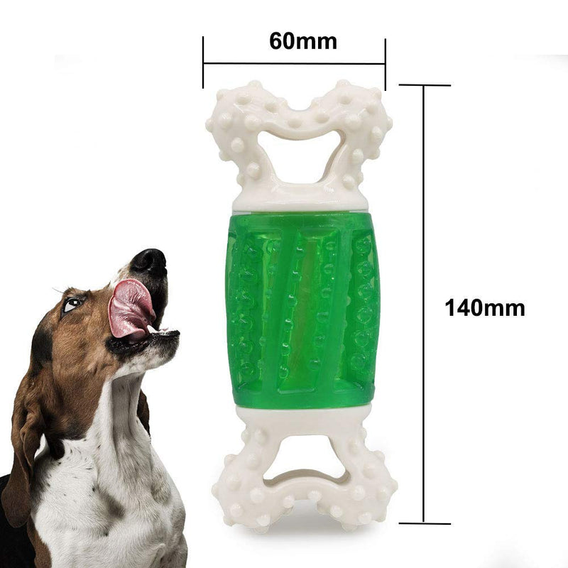 Dog Chew Toy, Multi-function 3 in 1 Bone Dog Chew Toy with Dog Toothbrush, Treat Dispenser and Squeaky Sound for Health, Training and Fun - PawsPlanet Australia