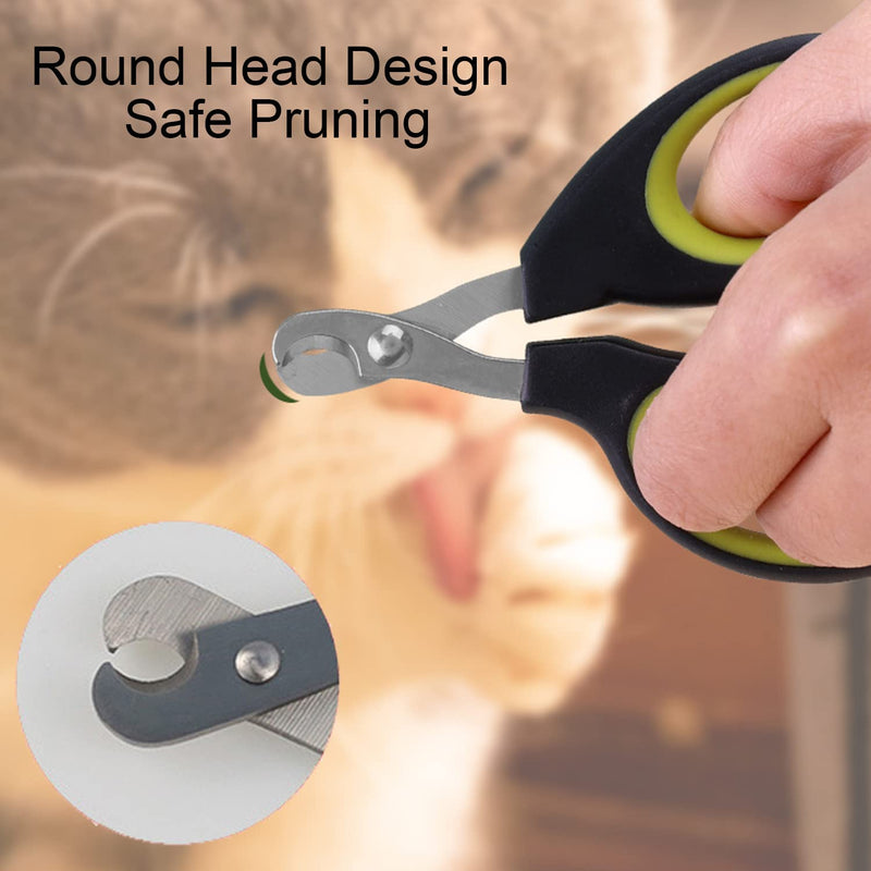 vgggrd Claw scissors, cat scissors, professional cat nail clippers, cat nail cutters, claw scissors, fits well in the hand, cat nail clipper for small dogs, puppies (green) - PawsPlanet Australia
