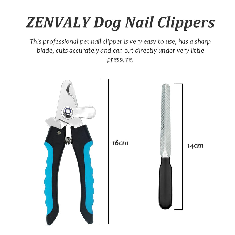ZENVALY claw scissors for dogs and cats, dog claw trimmer with nail file, cat nail scissors with safety lock and protection, claw care for dogs, dog claw trimmer - PawsPlanet Australia