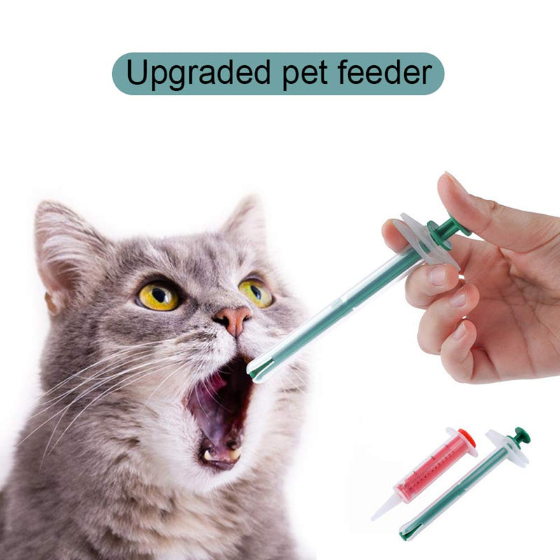 Qchomee 2Pcs Pet Medicine Feeding Syringe Reusable Pill Poppers Dispenser for Dogs Cats Pet Medicine Feeder Oral Tablet Capsule or Liquid Feeding Tool Kit - PawsPlanet Australia