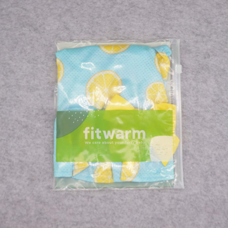 [Australia] - Fitwarm Lemon Summer Dog Dress Puppy Clothes Doggie Sundress Pet Vest Cat Apparel Water Blue S 