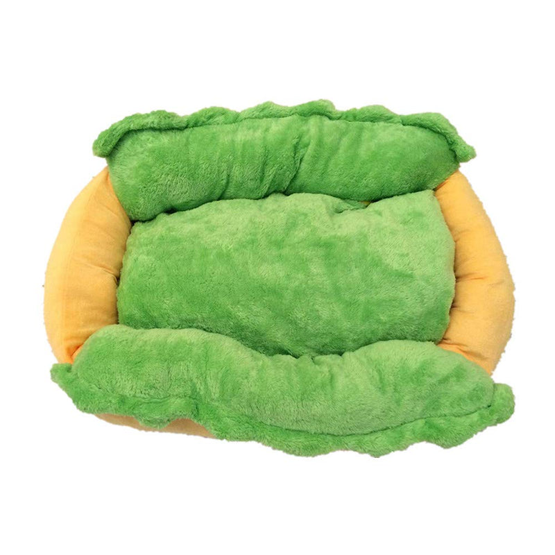 [Australia] - Aqueous Dog Bed Cat Bed Cat Cushion Hot Dog Design Removable and Washable Dog Sofa Dog Mat for Puppy Kitten Sleeping Sofa… Green 