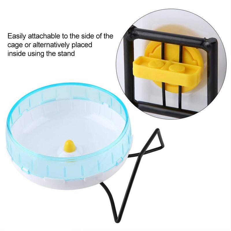 Plastic Silent Running Wheel Hamster Mouse Rat Exercise Toys Pet Toy Training Cage Accessory for Small Animals Mouse with Iron Stand - PawsPlanet Australia