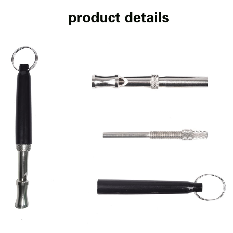 JINGYUANUS Professional Training Dog Whistle, Adjustable Pitch Ultrasonic Training Tool, Effective Way of Trainin, Used for Recall, Stop Barking and Other Training,(3Pack + 3Free lanyardsr) - PawsPlanet Australia