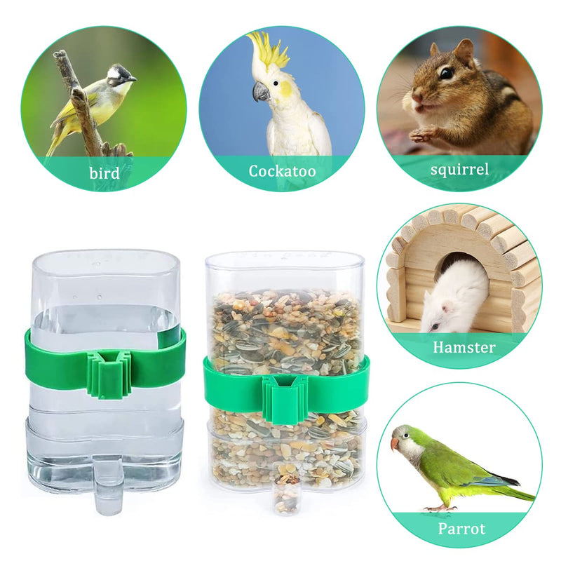 Water Feeders for Birds,Liwein 4 Pack Bird Water Dispenser Automatic Bird Feeder Food Dispenser Pet Feeder Water Cup for Parrots Budgie Cockatiel - PawsPlanet Australia