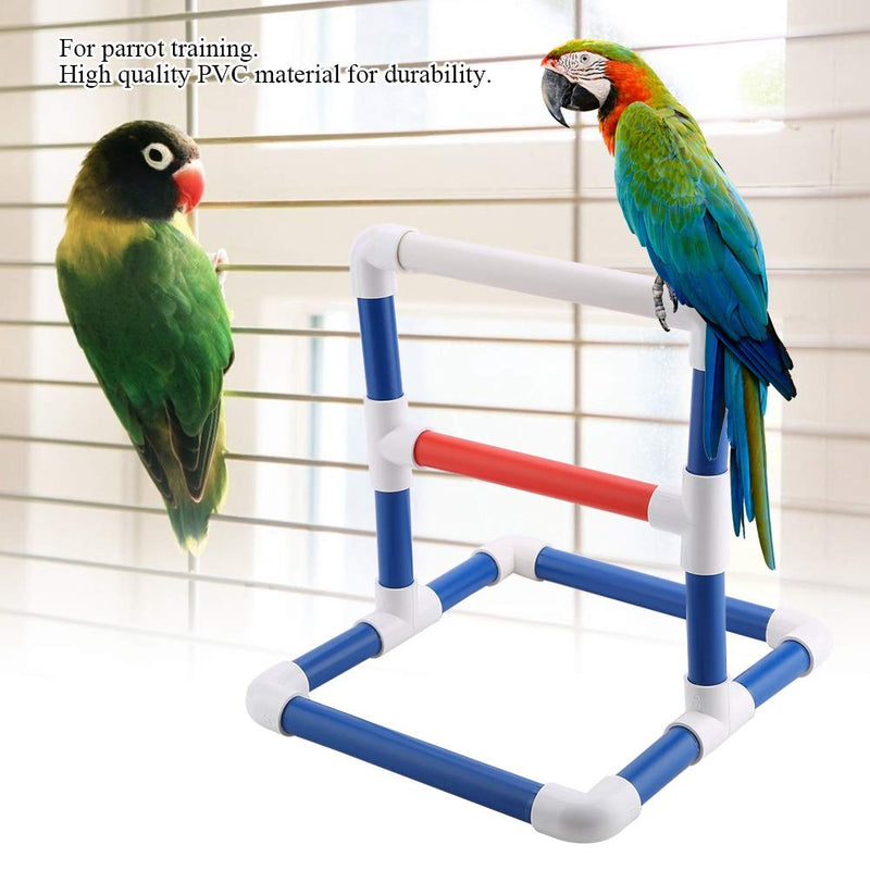 [Australia] - Parrot Training Stand Pet Bird Table Perch Stands PVC Bird Standing Platform Bird Shower Bath Stand Rack Standing Gym Training Grinding Toy Playstand Holder 